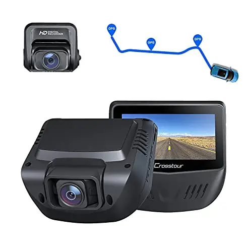 Honest Both 1080P FHD Front and Rear Dual Lens Dash Cam in Car Camera Recorder Crosstour External GPS HDR Both 170°Wide Angel Sony Sensor Motion Detection G Review 10 product review image