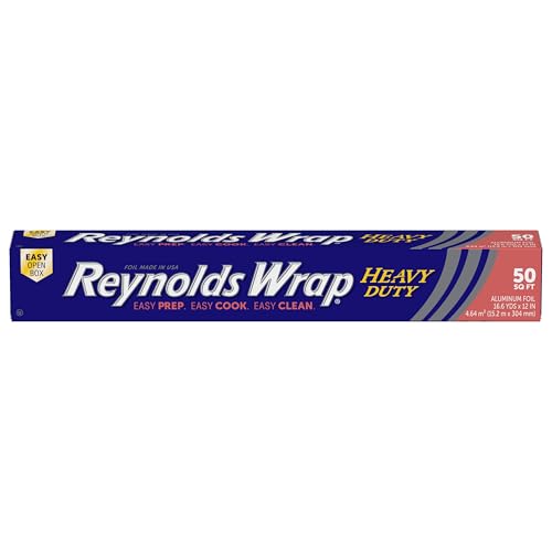 Honest Reynolds Wrap Heavy Duty Aluminum Foil Roll, Thick Heavy Duty Foil for Added Strength and Durability, Secure Easy Open and Close Tab, 12 Inches Wide, 50 Sq. Ft. Review 1 product review image