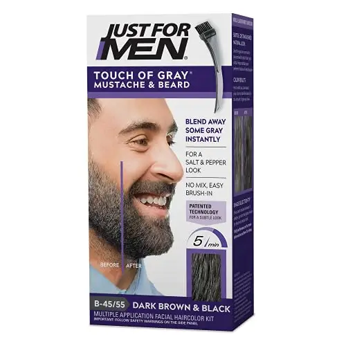 Honest Just for Men Touch of Gray Mustache and Beard Color, Dark Brown & Black Review 4 product review image
