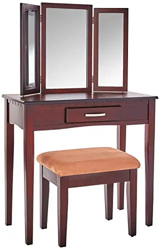 Honest Frenchi Home Furnishing 2 Piece Home Furnishing Stool Set & Vanity Review 4 product review image