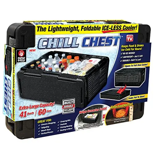 Honest ONTEL Chill Chest Cooler - 60 Cans, Collapsible, Insulated, Lightweight, Portable, Waterproof - Great for Parties, Picnics, Camping, Beach, Tailgating, Fishing, Hunting, Boating and More! Review 10 product review image
