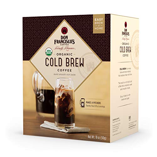 Honest Don Francisco's Organic Cold Brew Coffee Pitcher Packs - Premium 100% Arabica Beans, Medium-Dark Roast, Easy Brew at Home, Makes 4 Pitchers (8 Packs) - Smooth, Rich Taste with Chocolate Notes Review 9 product review image