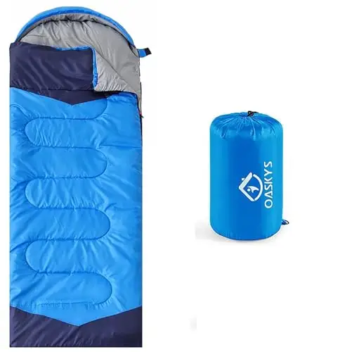 Honest oaskys Camping Sleeping Bag - 3 Season Warm & Cool Weather - Summer, Spring, Fall, Lightweight, Waterproof for Adults & Kids - Camping Gear Equipment, Review 8 product review image