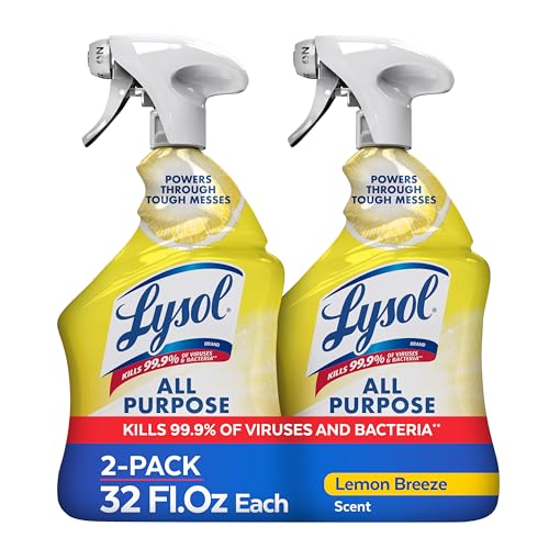 Honest Lysol All Purpose Cleaner Spray, Multi-Purpose Disinfecting Spray, Kitchen & Bathroom Cleaner, Lemon Breeze Scent, 32 Fl Oz (Pack of 2) Review 6 product review image